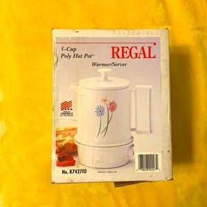 Beautiful vintage five cup poly hot pot pot